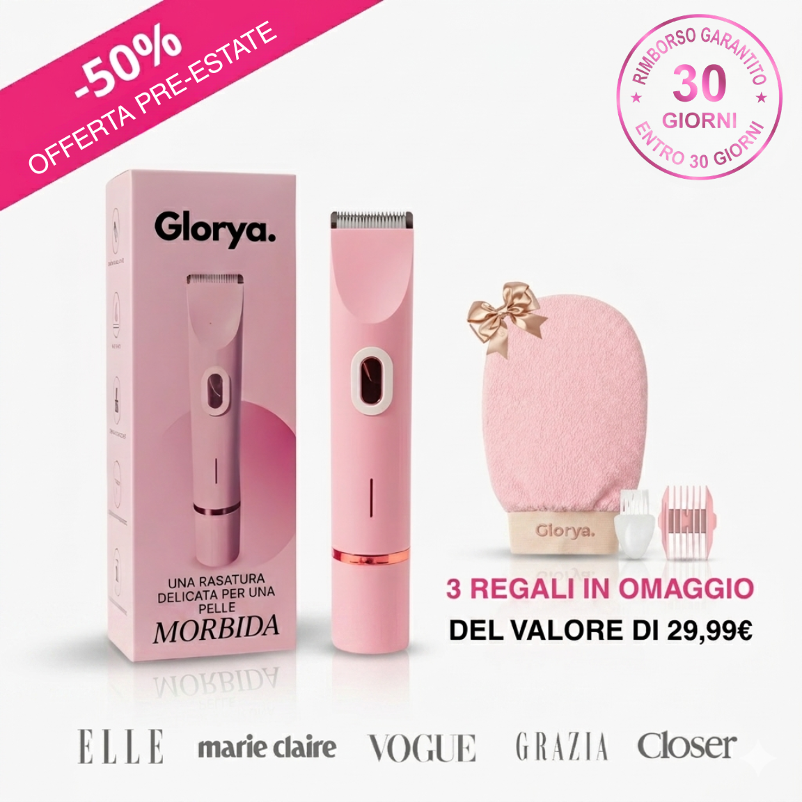 Glorya - Rasoio 2 in 1